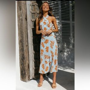 LEAVE ME LOVING YOU MIDI DRESS BLUE - Hello Molly - NWT